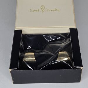 Vintage Sarah Coventry Goldtone Half Hoop Pierced Earrings